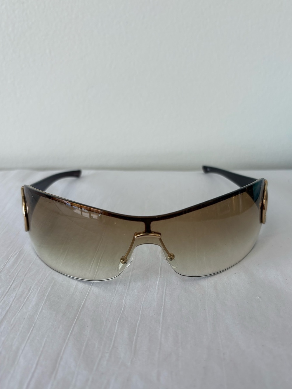 Authentic Gucci Vintage Y2K Horsebit Shield Sunglasses
